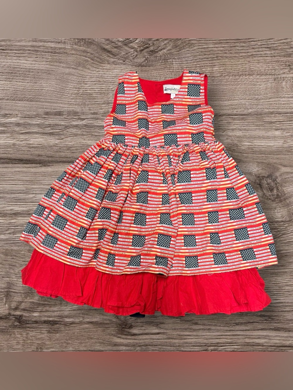 EUC Remington Rose Patriotic USA Flag Dress SZ 6